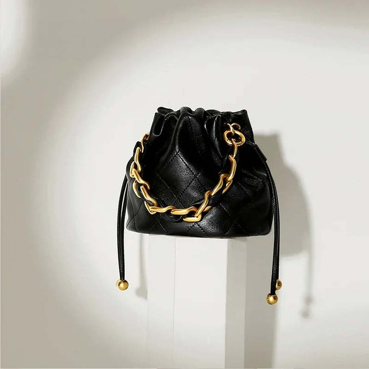 Noir Gold Chain Pouch