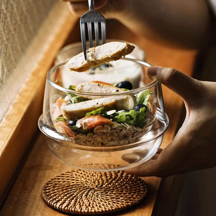 Lysa Double Wall Glass Bowl