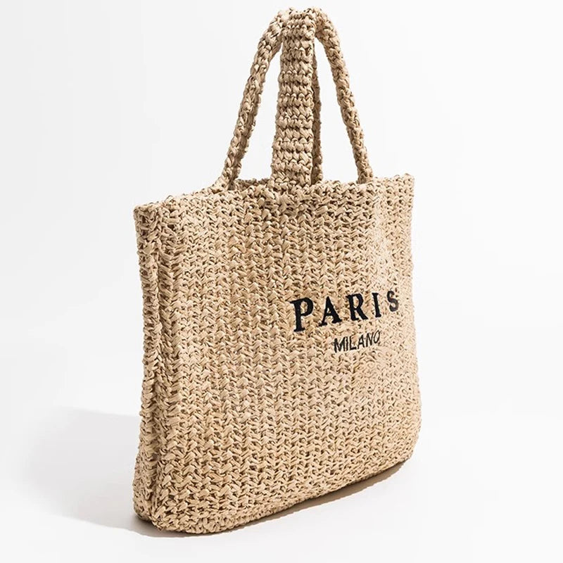 Paris Milano Woven Tote Bag