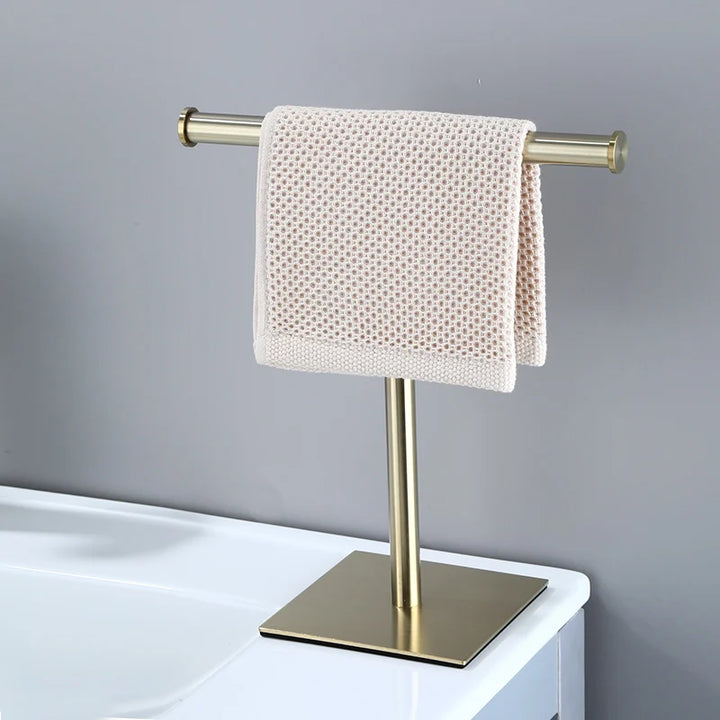 Linden Brass Towel Stand