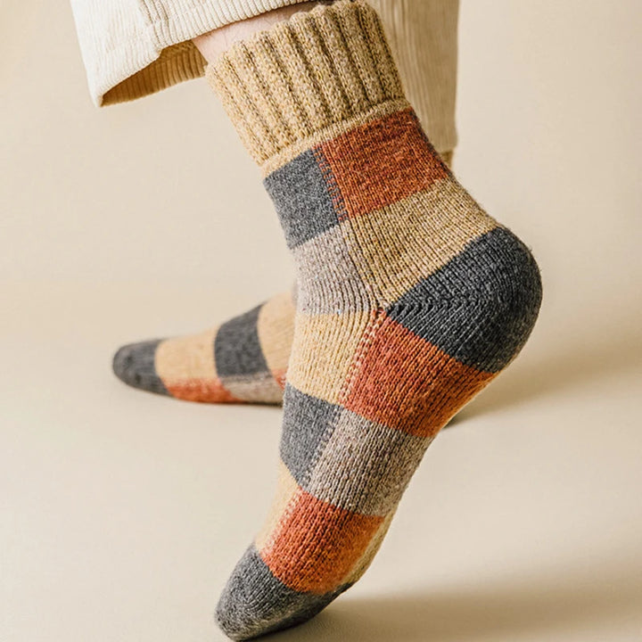 Men's Patchwork Crew Socks