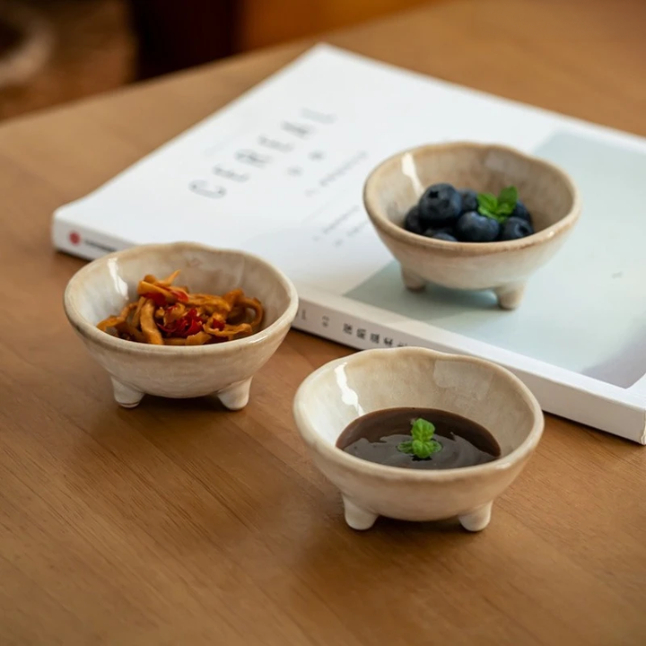 Maru Ceramic Footed Bowls