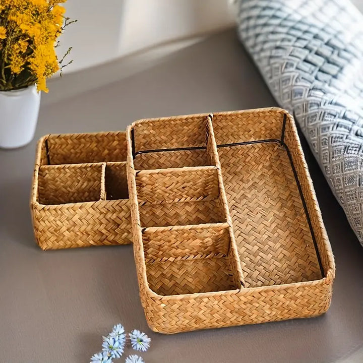 Emly Rattan Organizer Basket