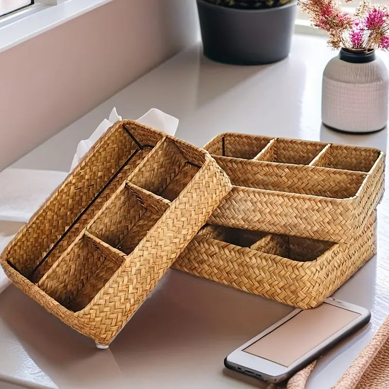 Emly Rattan Organizer Basket