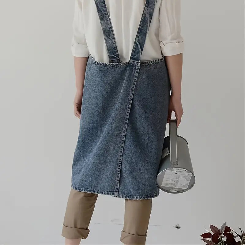 Crane Blue Denim Apron