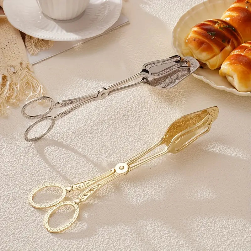 Aria Engraved Scissor Tongs