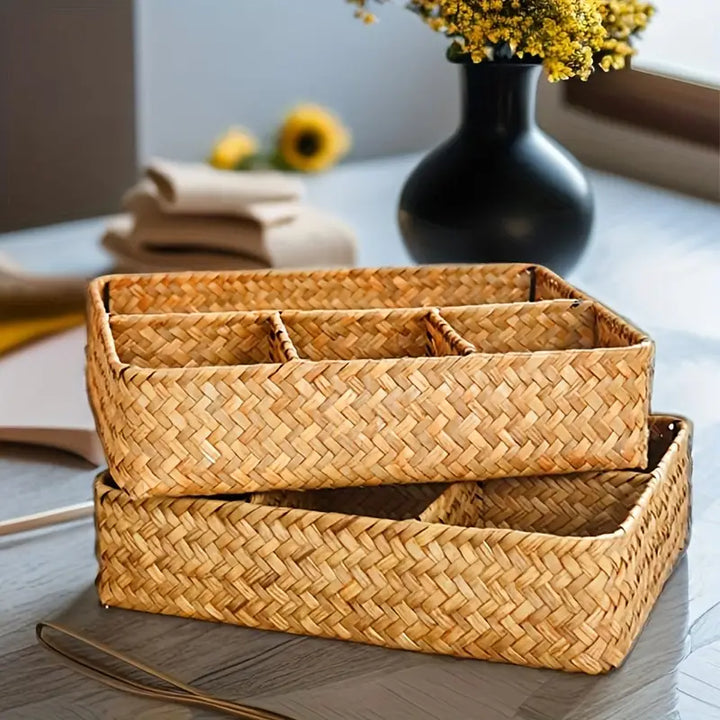 Emly Rattan Organizer Basket