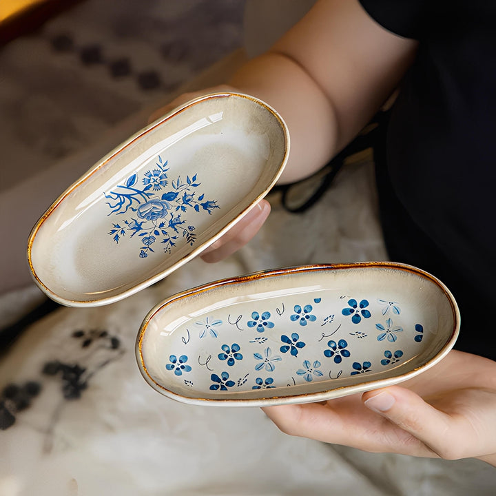 Hana Floral Oval Dish