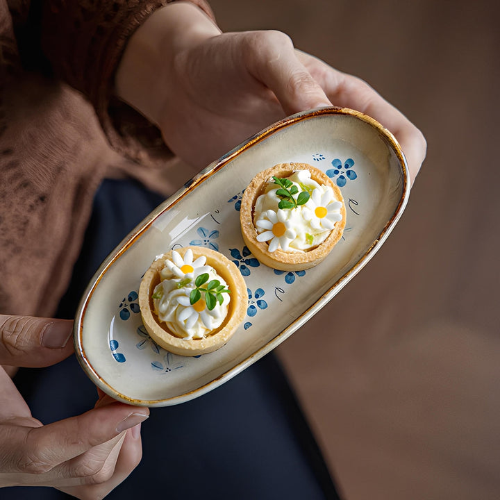 Hana Floral Oval Dish