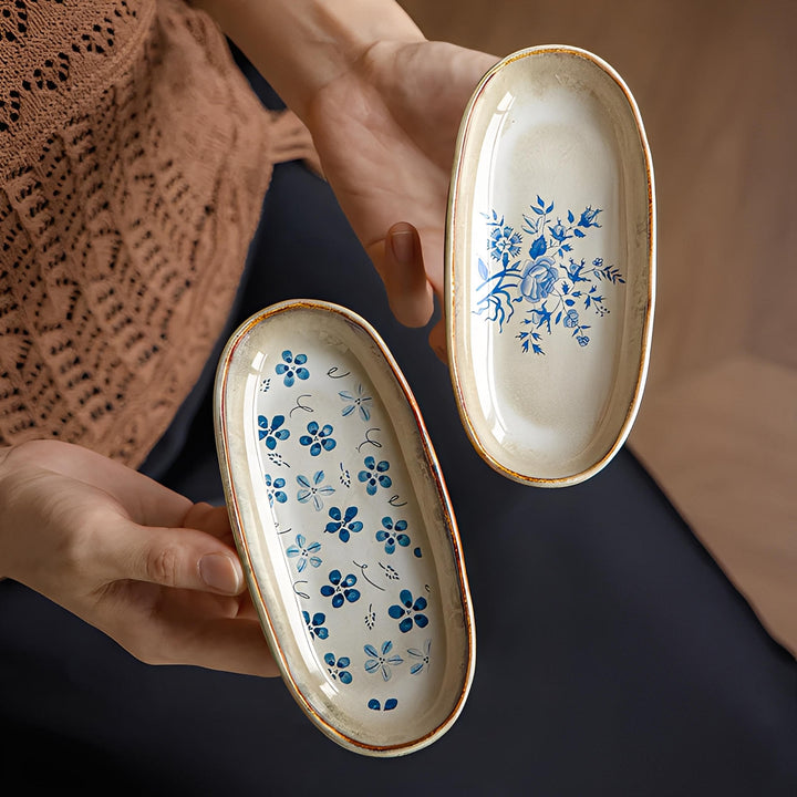 Hana Floral Oval Dish