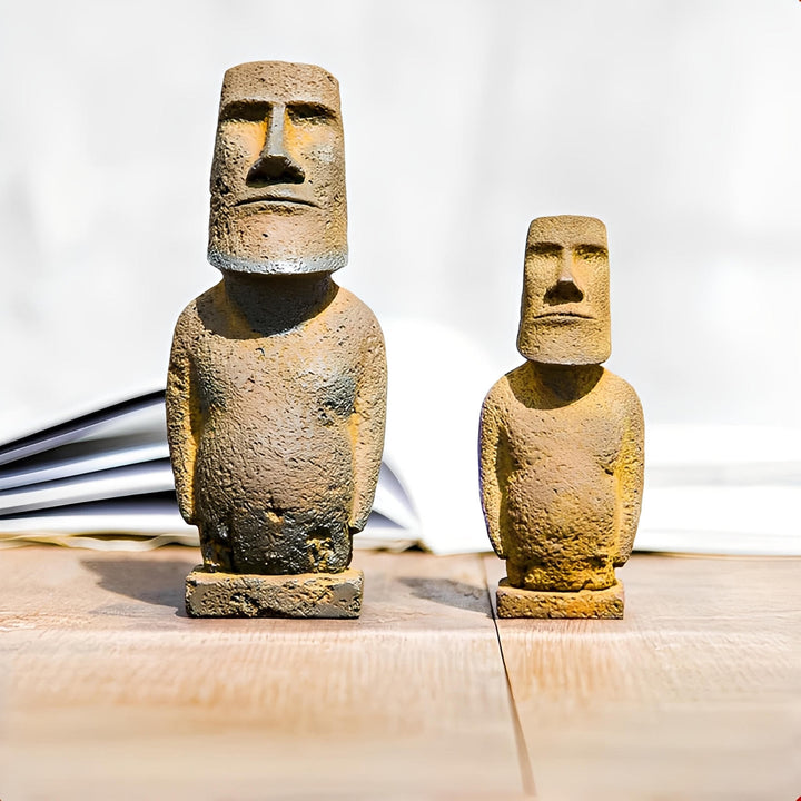 Moai Tiki Stone Figurines