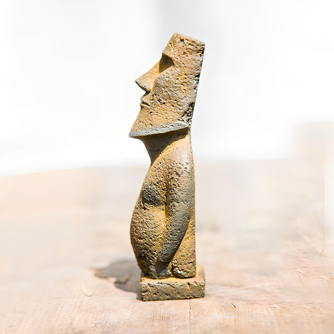 Moai Tiki Stone Figurines