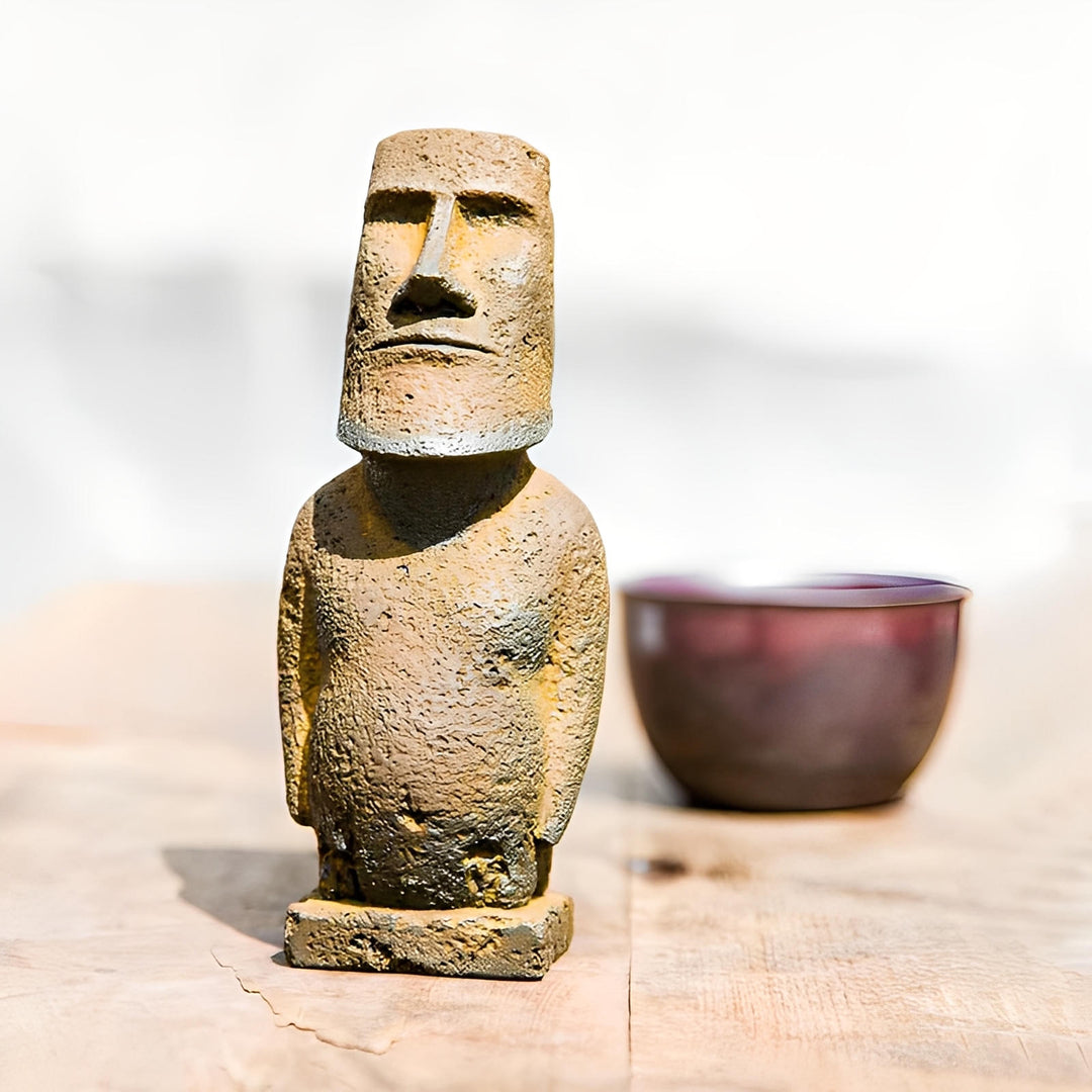 Moai Tiki Stone Figurines