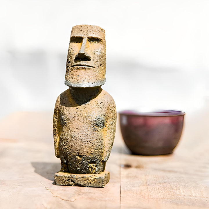 Moai Tiki Stone Figurines