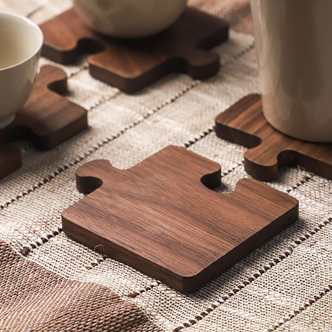 Walnut Puzzle Coasters