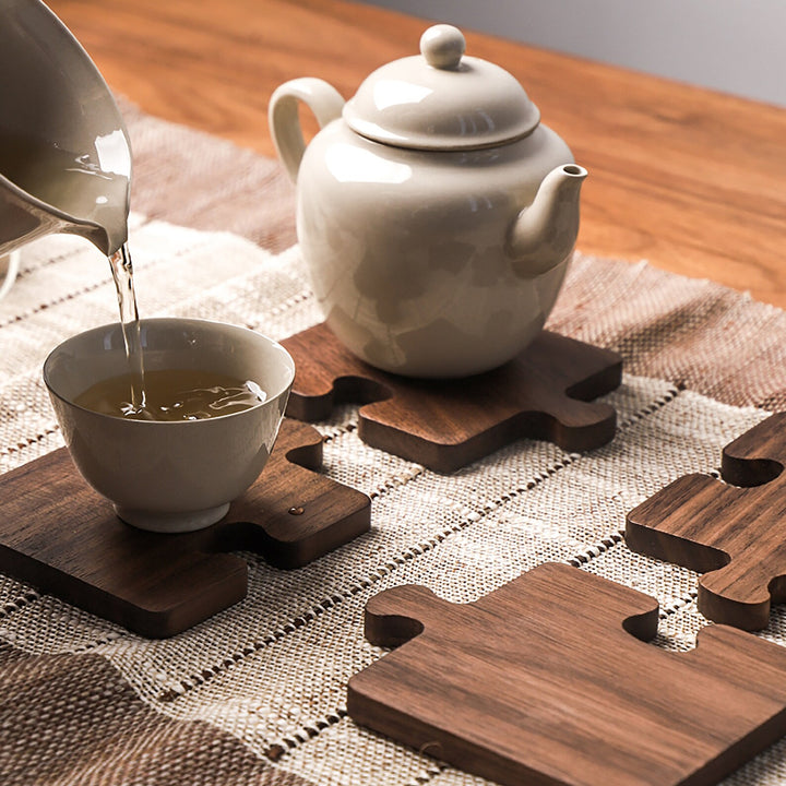 Walnut Puzzle Coasters