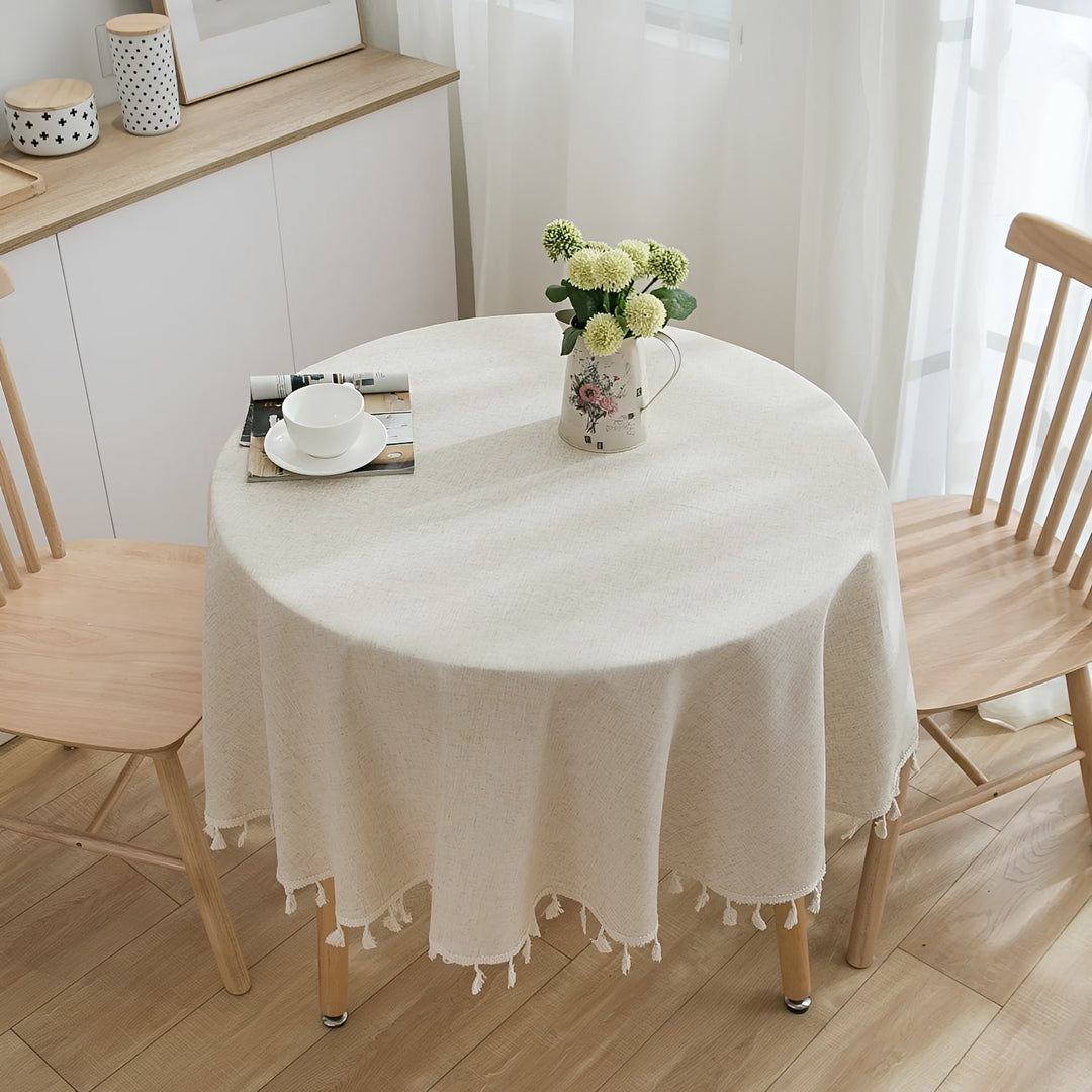 Marin Round Cotton Tablecloth