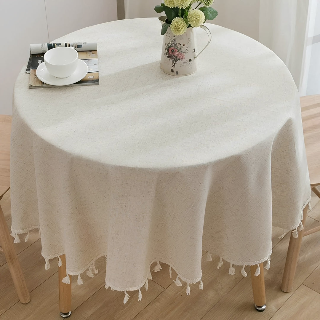Marin Round Cotton Tablecloth