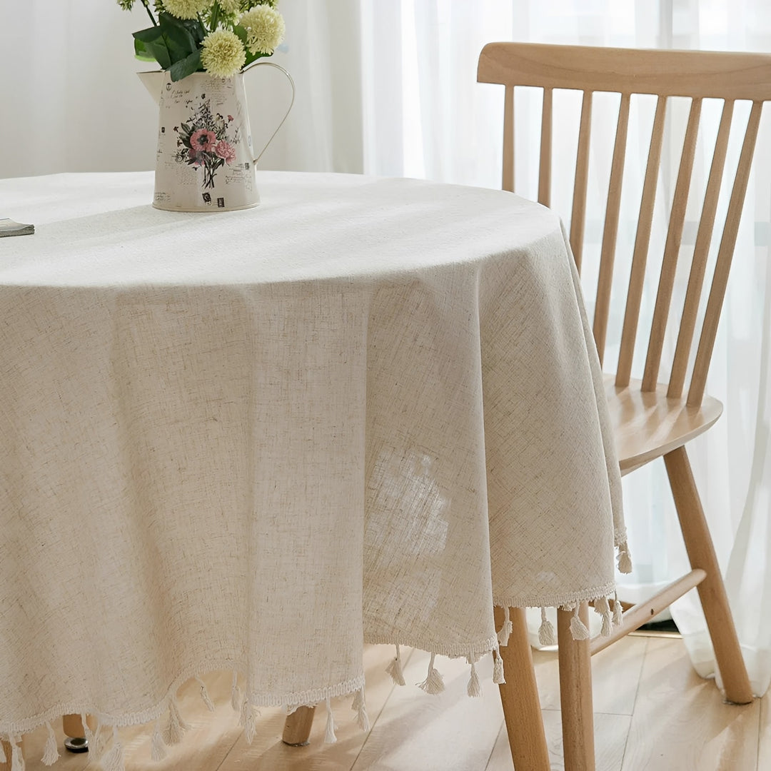 Marin Round Cotton Tablecloth