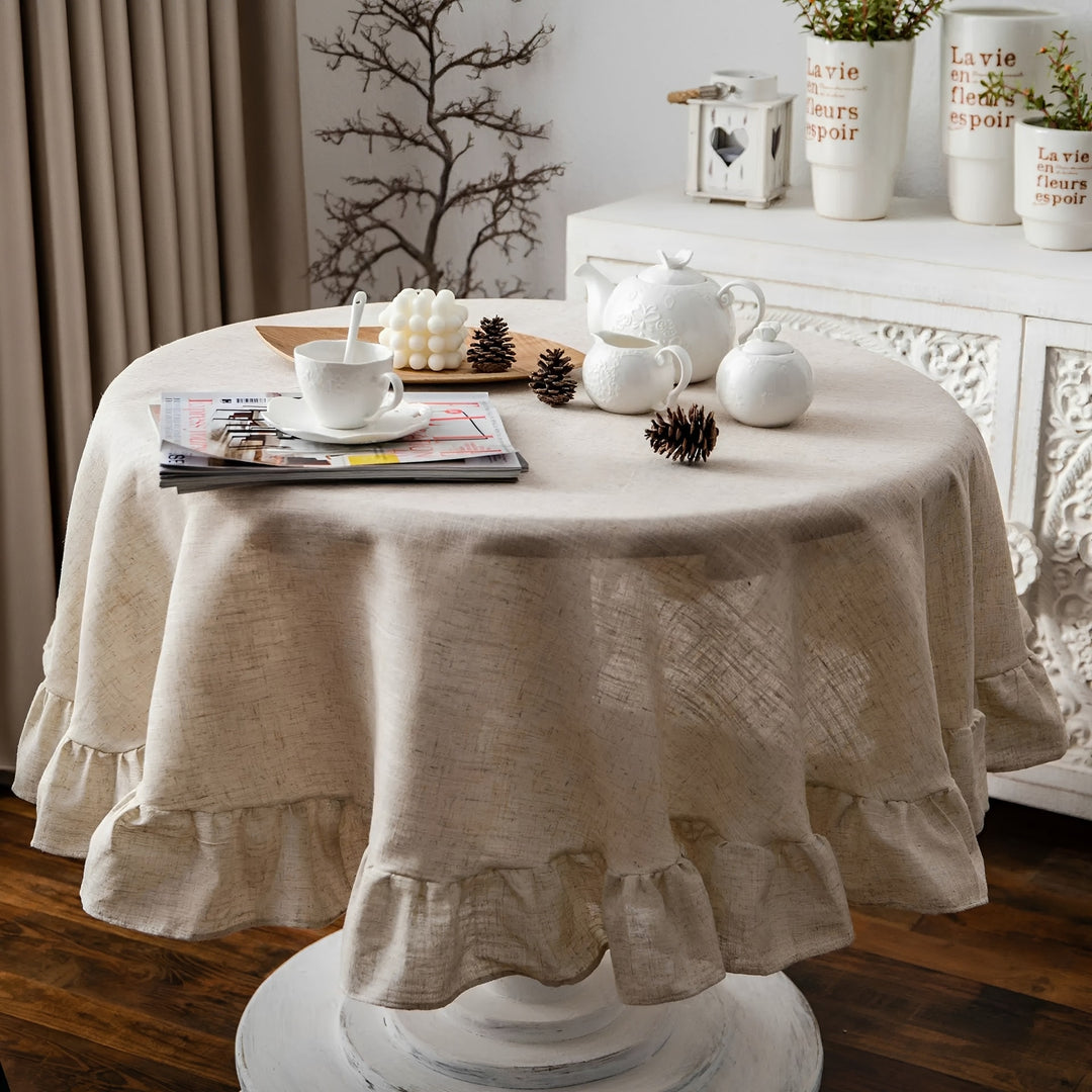 Marin Round Cotton Tablecloth