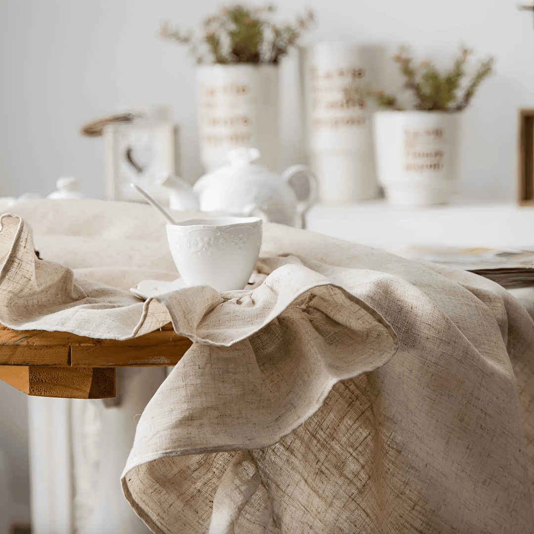 Marin Round Cotton Tablecloth